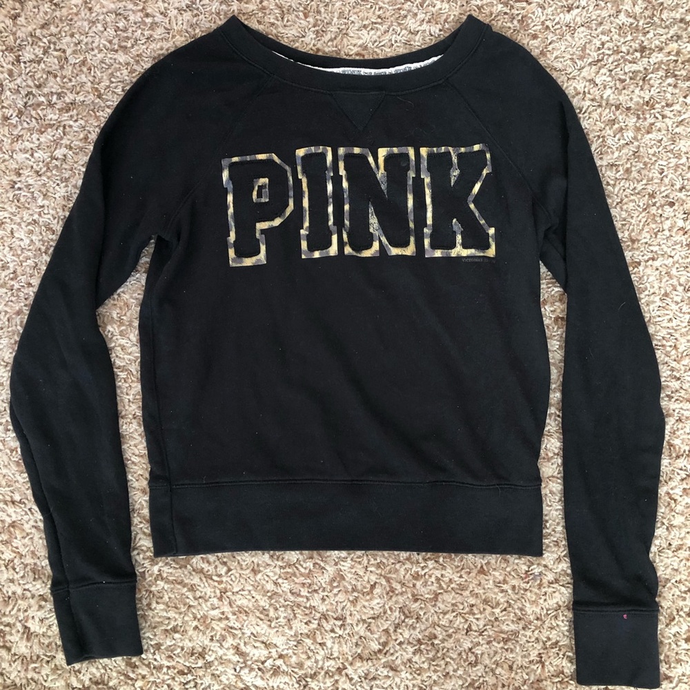 Pink black sweatshirt